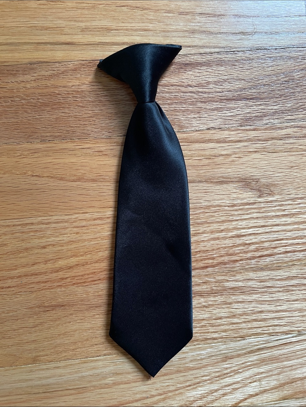 Black Toddler Clip On Tie